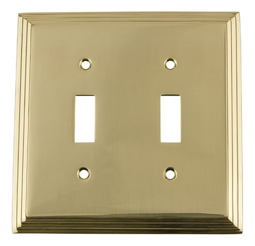 Nostalgico Plato Warehouse Deco Switch Doble Toggle Marron