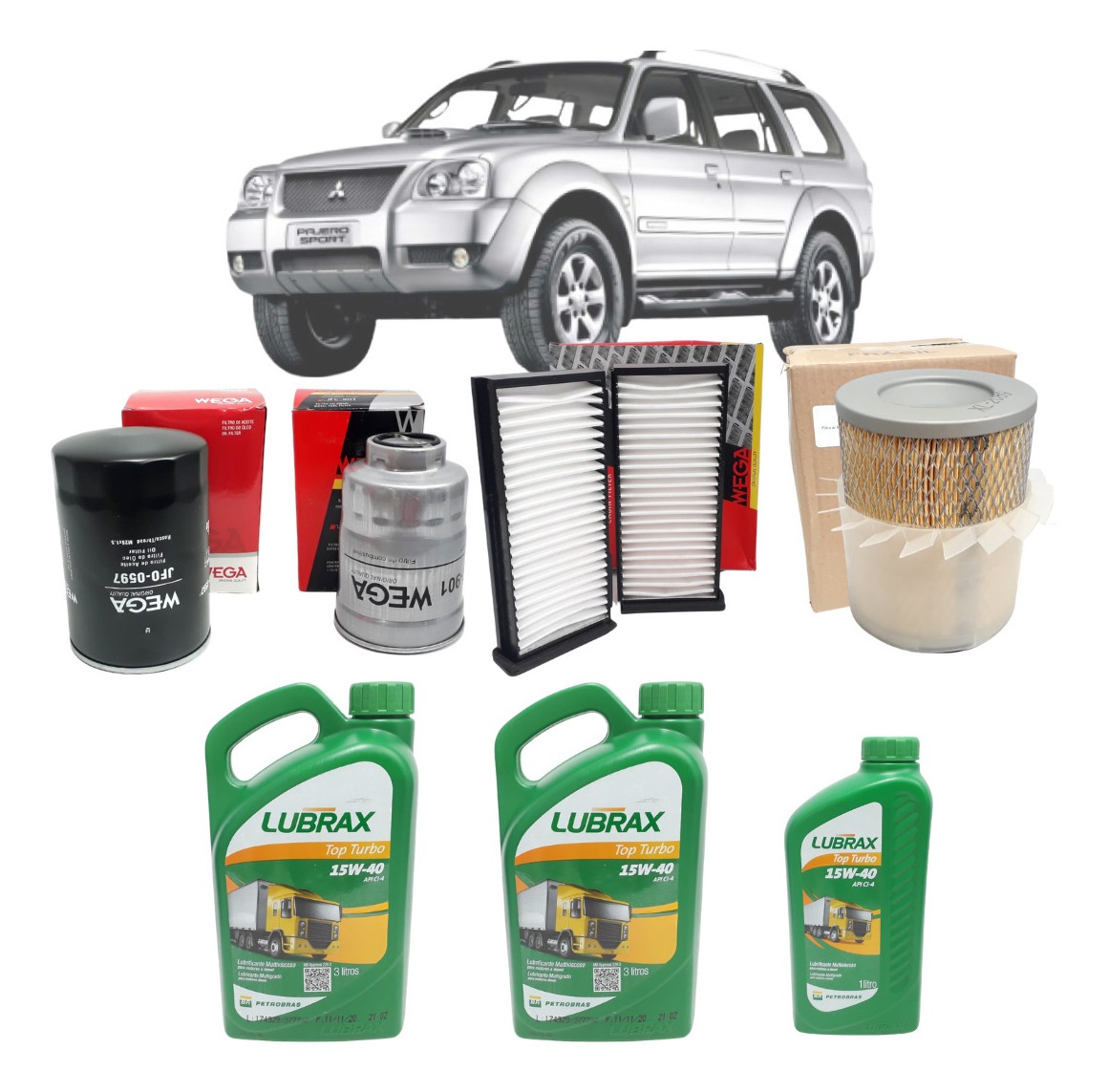 Kit Troca De Óleo E Filtros Pajero Sport 2.5 Hpe 2008 2009