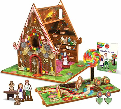 Hansel Y Gretel Juguete De La Casa Y Storybook Playset