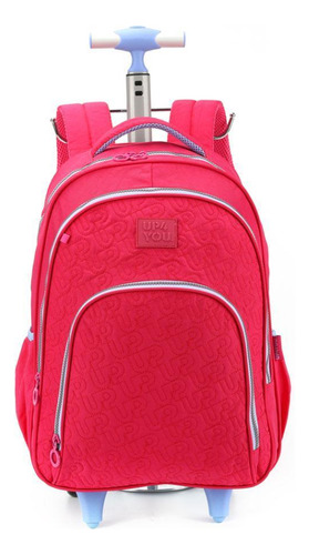 Mochila Rodinhas Up4you Matelassê Rosa Luxcel