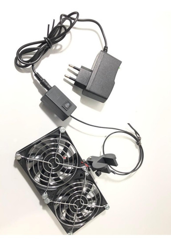 Imagem 6 de 6 de Cooler Micro Ventilador Duplo Aquário 12v Bivolt - Até 80lts