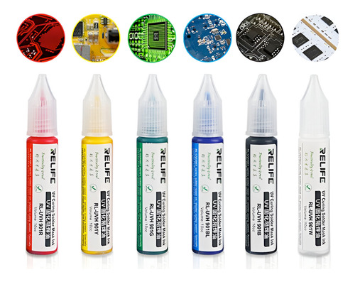 Tinta Para Mascara Uv Relife Rluvh901bl Protectora Soldadura