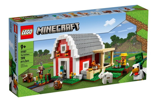 Lego Minecraft El Granero Rojo Granja + Animales Cantidad De Piezas 799