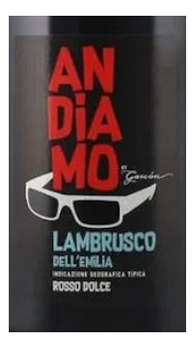 Pack De 6 Vino Espumoso Andiamo Único Lambrusco Rosso 750 Ml