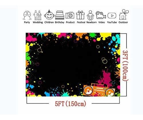 Glow Neon Party Fotografia Telon Fondo Let's Splatter