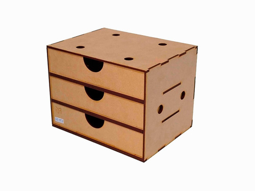 Imagen 7 de 10 de Nico Estacion Modular Trabajo Angosta Con 3 Cajones (etm 22)