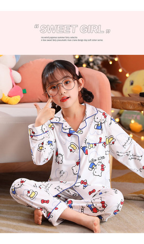 Pijama Hello Kitty Para Niños Con Estampado De Dibujos Anima