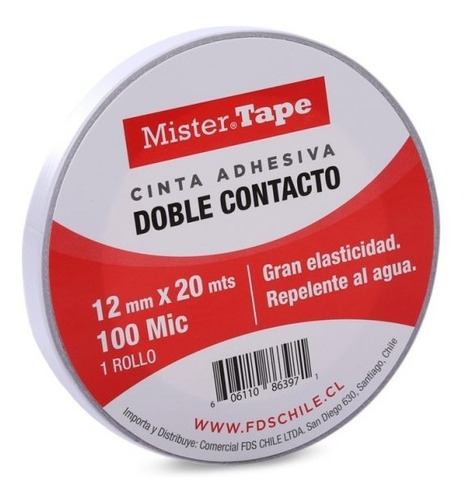 Pack 4 Cintas Doble Faz 12mm 20mt / Artesano Librería