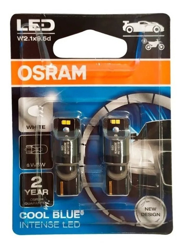 Kit 2 Led Osram Blanco Calido 6000k T10 12v 