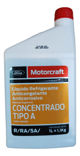 Liquido Refrigerante Anticongelante Ford Motorcraft Naranja 