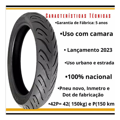 Par Pneu Cg Fan150 160 80/100-18 + 90/90-18 Sport R S/camara