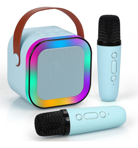 Altavoz Bluetooth Portátil Con 2 Micrófonos Para Karaoke