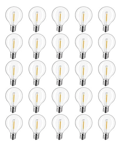 25-pack G40 Led Replacement Light Bulbs, E12 Screw Base...