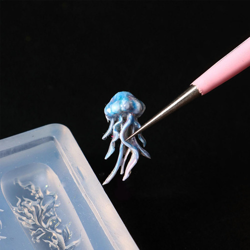 Molde De Silicona Para Uñas Con Diseño 3d De Mar