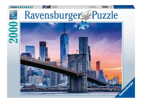 Imagen 1 de 7 de Rompecabezas Ravensburger 2000 Pzs De Brooklyn A Manhattan