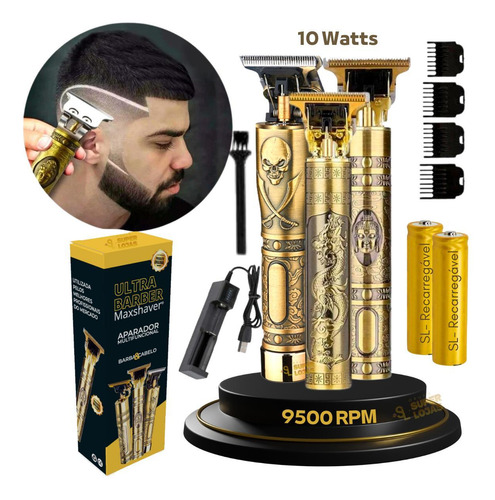Maquininha Acabamento Cabelo Barba Titanium Ultra Barber 10w