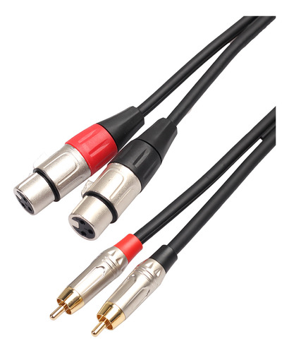 Cable De Audio De 2 Rca Macho A Xlr Para Amplificador Av