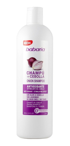 Champú Babaria Cebolla Estimula Crecimiento Capilar 600 Ml