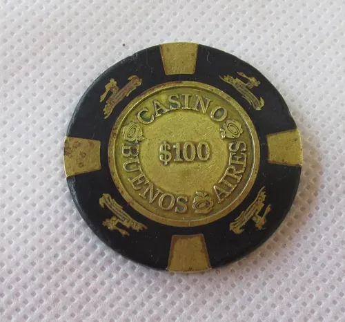 Antigua Ficha Casino Buenos Aires, De Bronce, 100 Pesos (Usado)