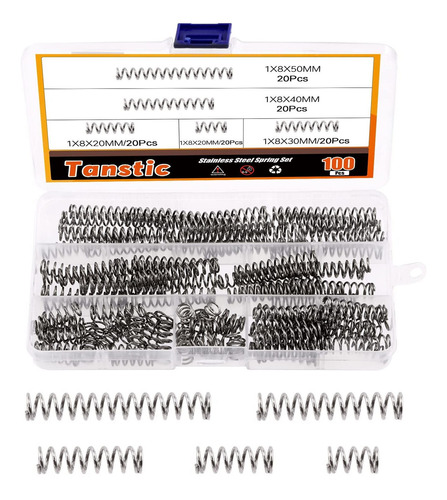 Tanstic Kit 10muelle Compresion 5 Resorte Acero Tamaño