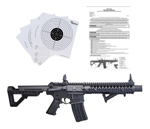 Rifle Postas Crosman Dpms Sbr Full-auto .177 (4.5mm) Co2 Xtc