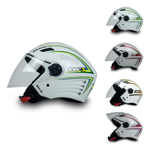 Capacete Para Moto C/ Viseira Cristal  E Diversos Modelos