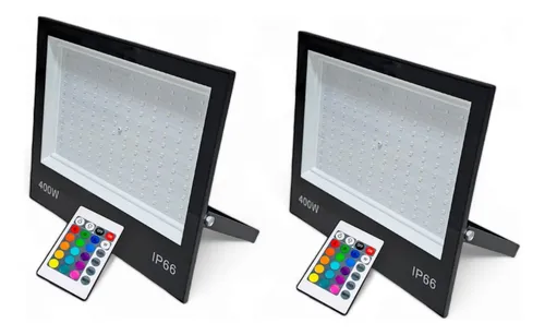 comprar Refletor Colorido Rgb C\u002F Memória 400w Ip66 Kit 2 Pçs