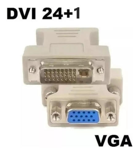  Adaptador De Dvi 24+1 Macho A Vga Hembra