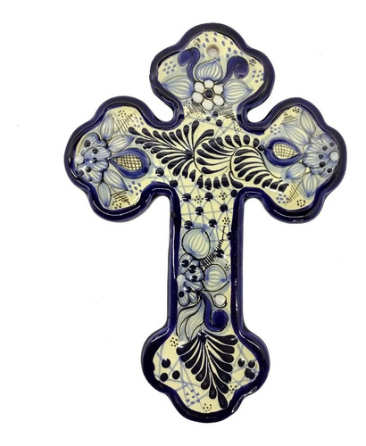 Cruz 25cm. De Talavera Decorativa Varios Diseños  Premium