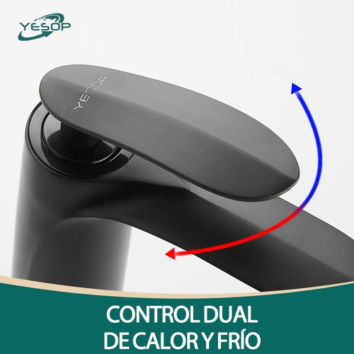Grifo Para Baño Lavabo Llave Monomando Fregadero Negro Yesop Acabado Mate