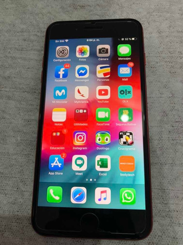 iPhone 8 Plus 64gb, Rojo, Libre Todo Operador, Factura Case