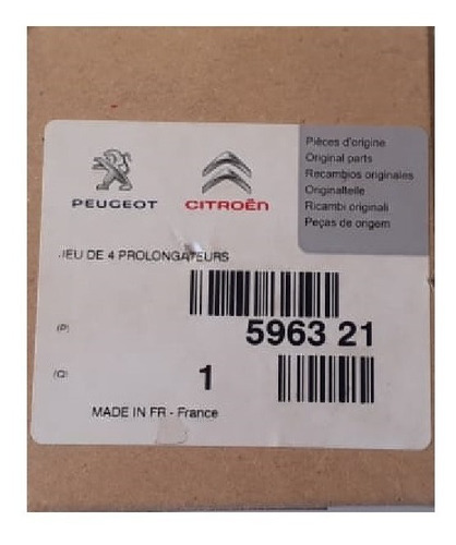 Imagem 3 de 3 de Cj 4 Prolongadores Para Vela De Ignição Peugeot Original
