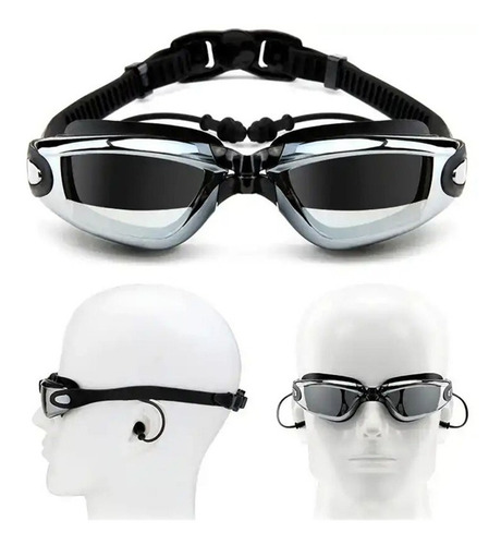 Gafas Natación Lujo Ajustable Adulto Para Piscina Tapa Oído