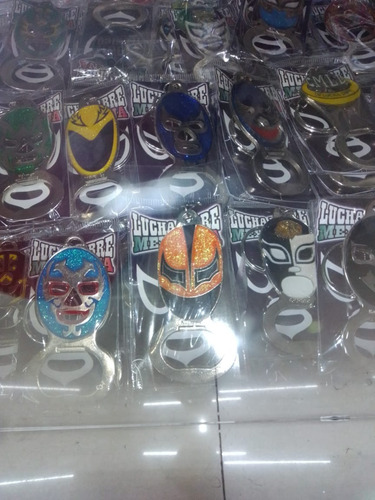 Llavero Y Destapador De Mascara Lucha Libre Varios Modelos