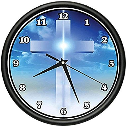 Cruz Reloj De Pared Jesús Cristiano Religioso Espiritu...