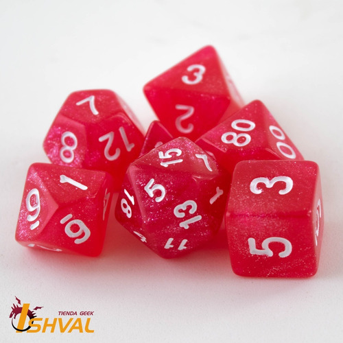 Imagen 4 de 4 de Set De 7 Dados Para Rol - Wave Warmth