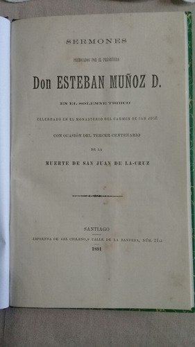 Sermones Predicados Muerte De San Juan Año 1891