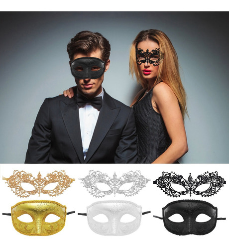 Máscaras Venecianas Para Pareja. Fiesta Disfraces, Año Nuevo