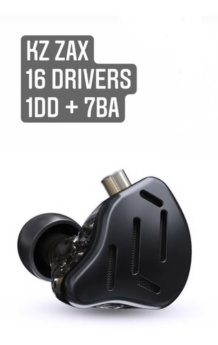 Imagen 1 de 6 de Auriculares In Ear Kz Zax 16 Drivers 1dd +7ba Monitor Financ