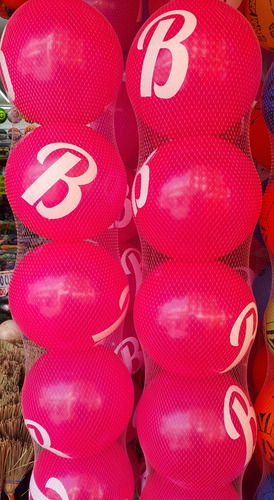 Pelota De Plástico Barbie Recuerdo Bolo Cumpleaños Niñas 30p