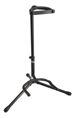 Soporte Pie De Guitarra Con Traba Stagg Color Negro