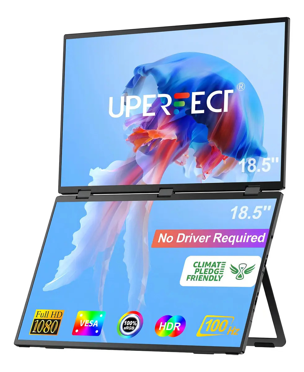 Monitor portátil dobrável Uperfect Dual 18.5 100hz 1080p