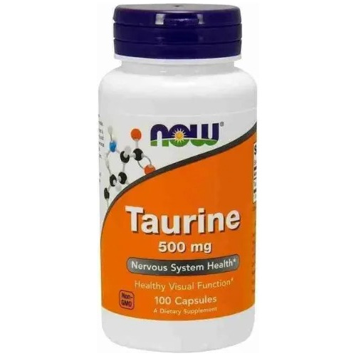 Taurine 500 Mg 100 Capsulas Vegetales Now