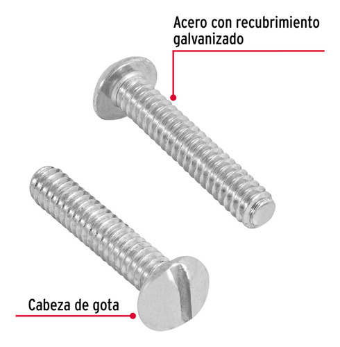 Tornillo Tipo Estufa 3/16' X 1' Fiero 44617