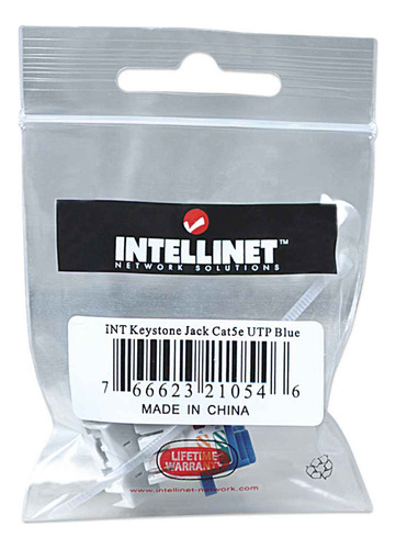 Jack Rj45 Cat5e Keystone De Impacto Azul Utp 210355