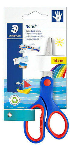 Tesoura Escolar Pequena Staedtler 14cm Cor Azul