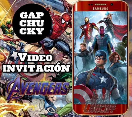 Video Tarjeta Invitación Cumpleaños Advenger, Los Vengadores