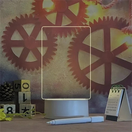 Pizarra Luz Led Base Color Blanca