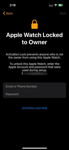 Apple Watch Series 10 Para Piezas Negro Silicon Azul Oscuro Negro (Usado)