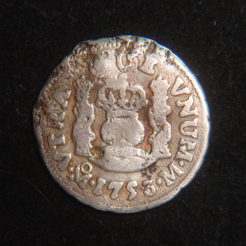 Columnaria 1/2 Real 1753 Fernando Vi Moneda Colonial